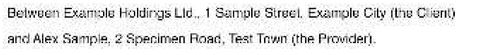 Two lines of page 1 from the 100 KB file